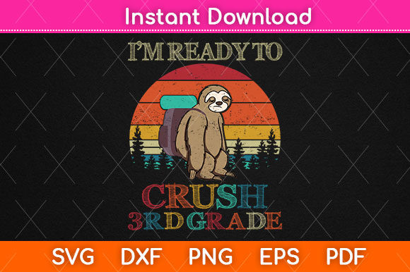 3rd Grade Dabbing Sloth Back to School Graphics
