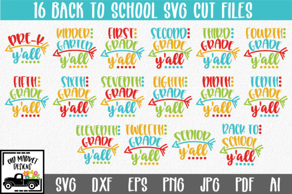 Back to School Y All Cut File Bundle: Graphics & Crafts