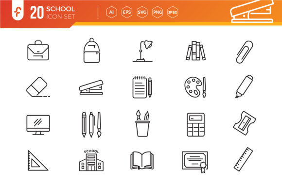 Education and Back to School Icon Set