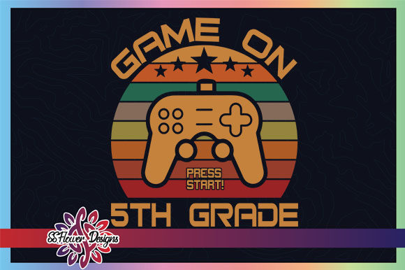 Game on 5th Grade Retro Back to School Graphics and Crafts