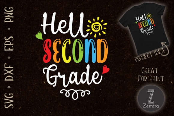 Hello Second Grade Back to School Graphics