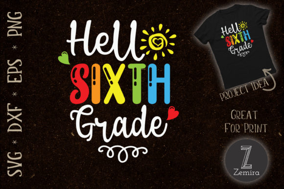 Hello Sixth Grade Back to School Graphics