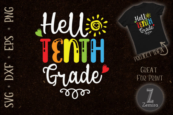 Hello Tenth Grade Back to School Graphics